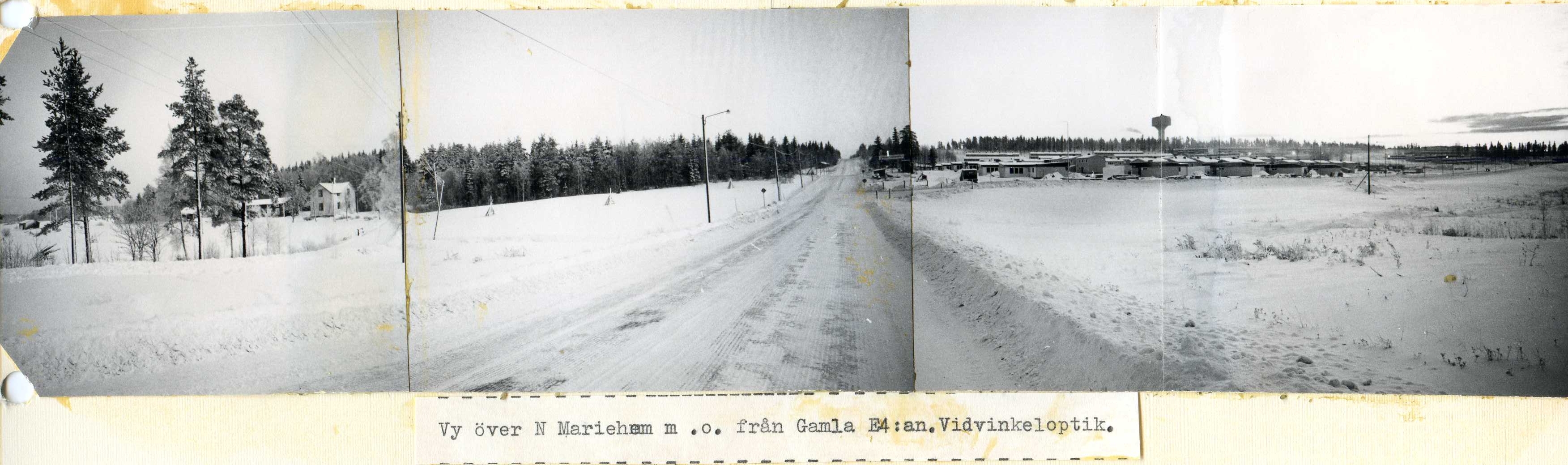 Vy över norra Mariehem från gamla E4