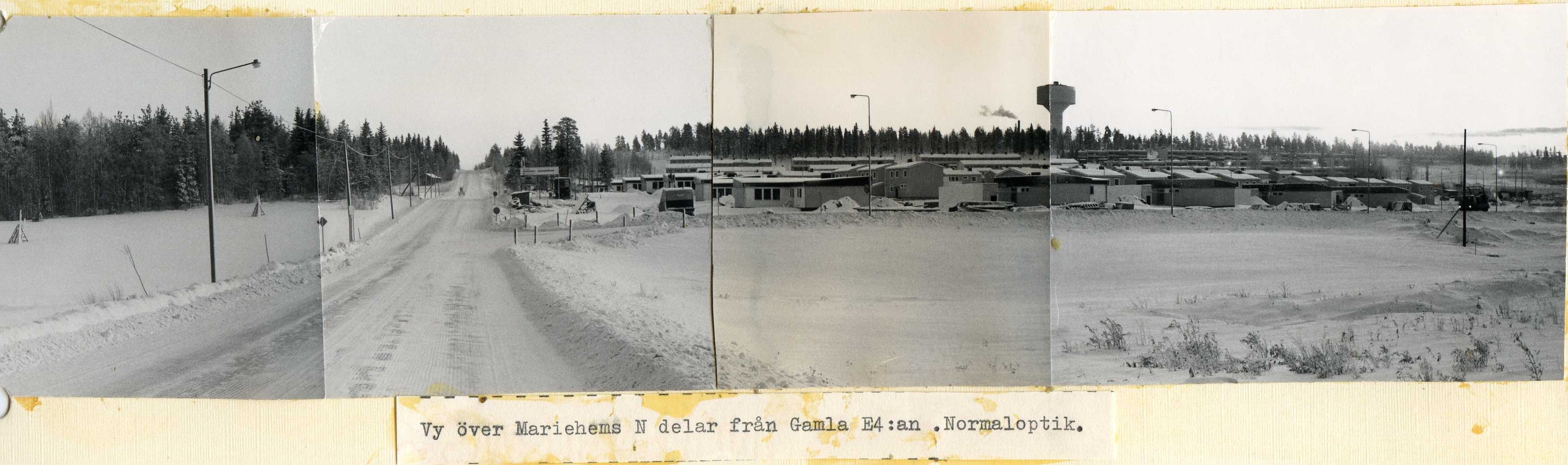 Vy över norra Mariehem från gamla E4